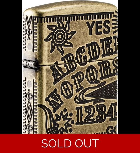 Ouija Board Antique Brass Zippo Lighter